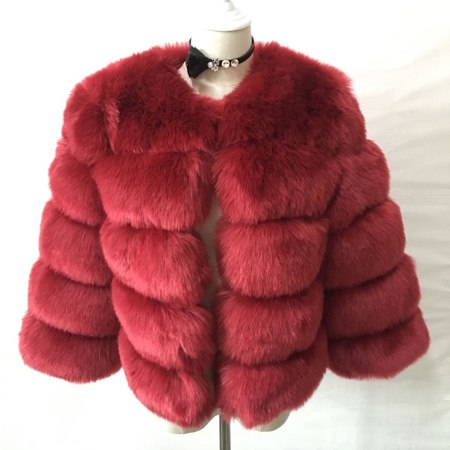 FAUX Fur Coat Elegant Thick Warm Outerwear Fake Fur Jacket Chaquetas Mujer