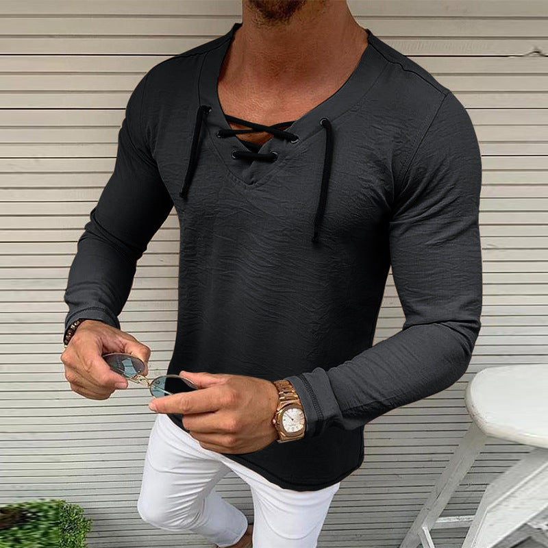 Solid Color Short-Sleeved T-Shirt Tops Compassionate Men