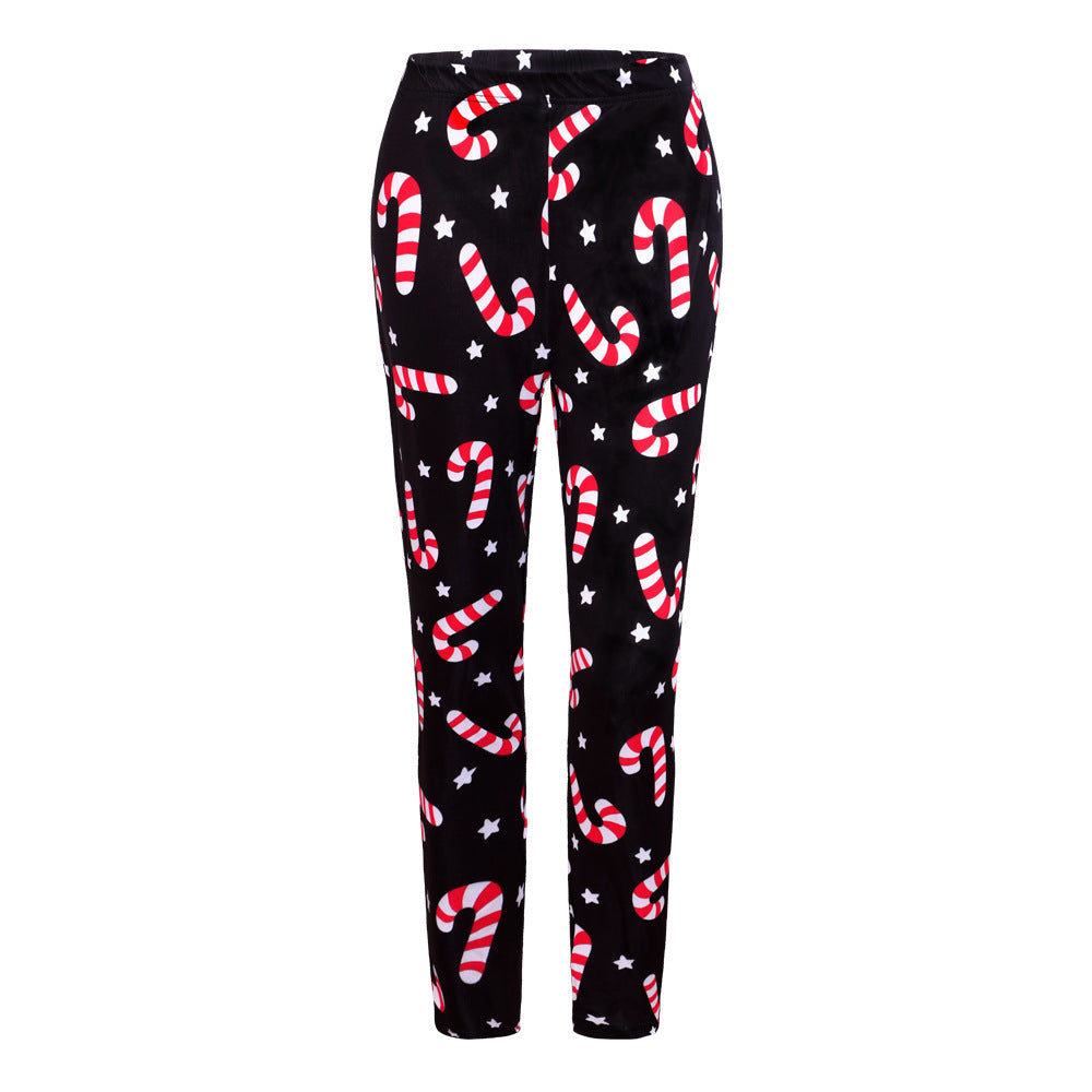 Christmas Costume Printed Slim-fit Trousers