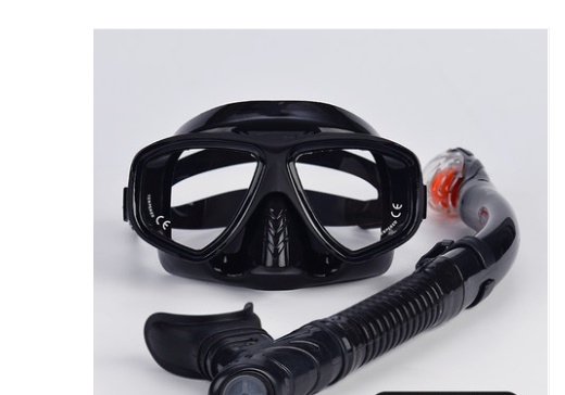 Snorkeling Sambo Set Full Dry Snorkel Large Frame Anti-fog Myopia Goggles Swimming Equipment Mask