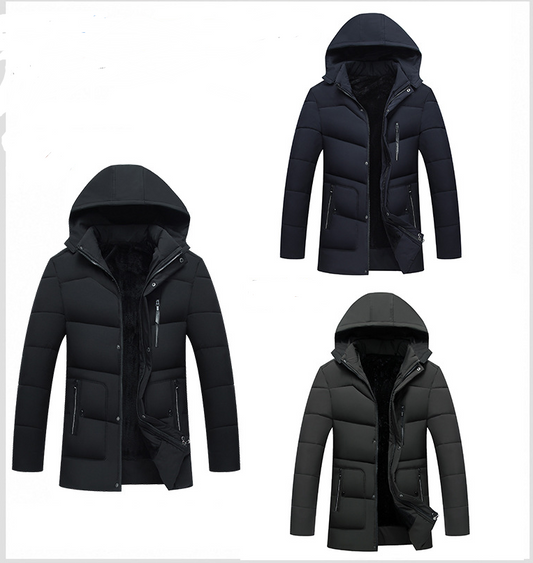 Cotton coat warm thick cotton coat men's cotton hooded jacket