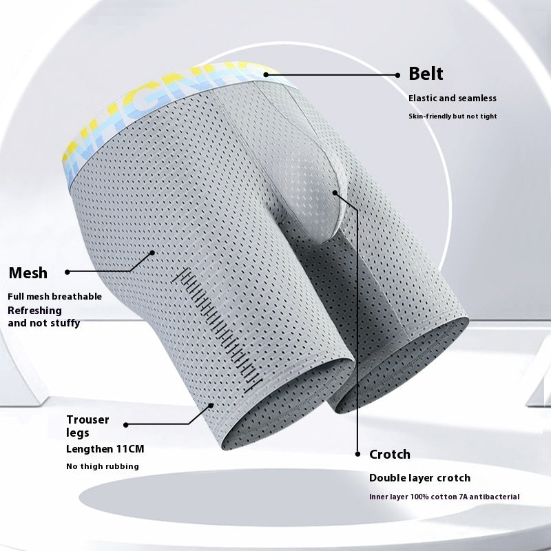 Summer Ice Silk Mesh Sports Men's Underwear