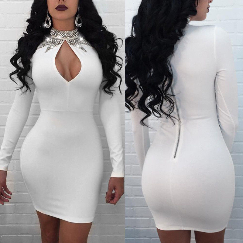 Women's Long Sleeve Dress Club Bar Sexy Dress Women