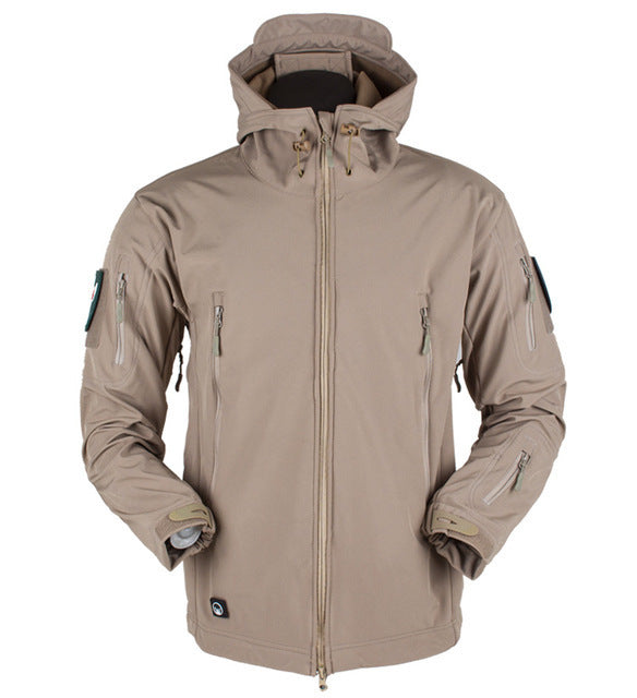 Soft Shell Jacket Men Windproof Hooded Jacket