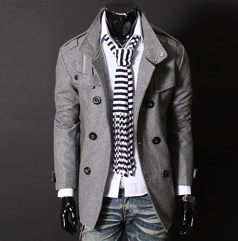 New Fashion Men Woolen Coat