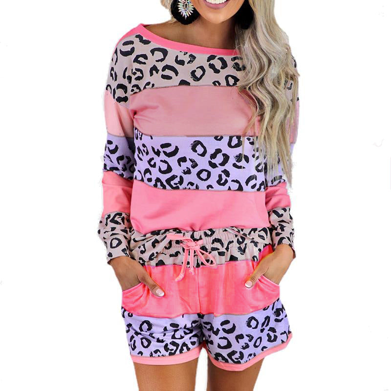 Women Home Wear Pajamas Printed Fashion Casual Suit