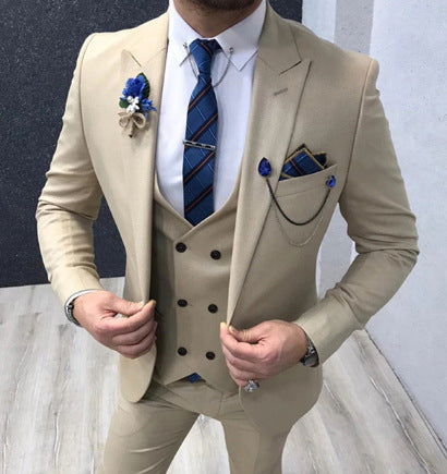 Men's Groom Best Man Suit Three Pieces