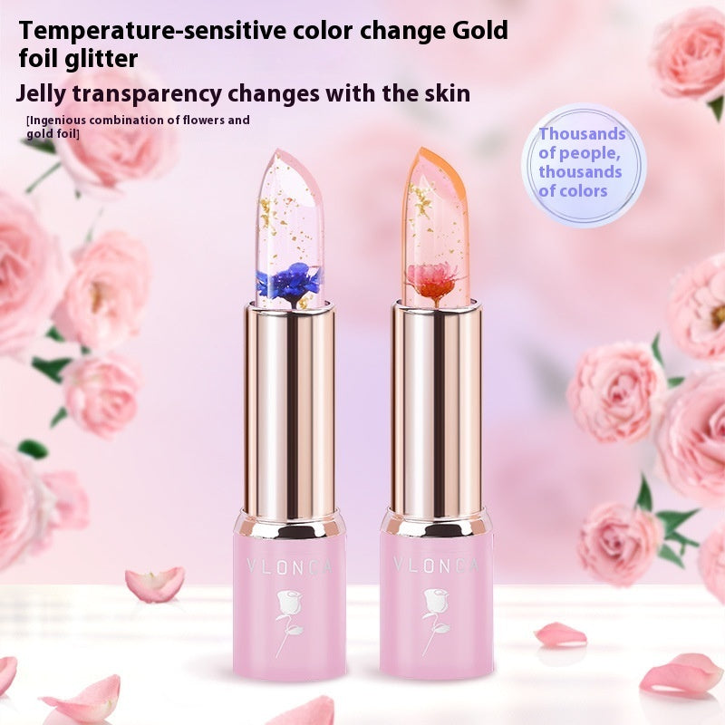 Flowers Jelly Color Changing Lipstick Not Easy To Change Color And Moisten