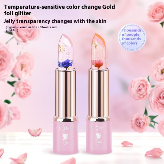 Flowers Jelly Color Changing Lipstick Not Easy To Change Color And Moisten