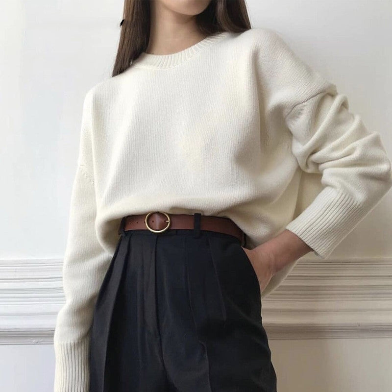 Long Elastic Sweaters Sweater women Mens Knit Basic Loose