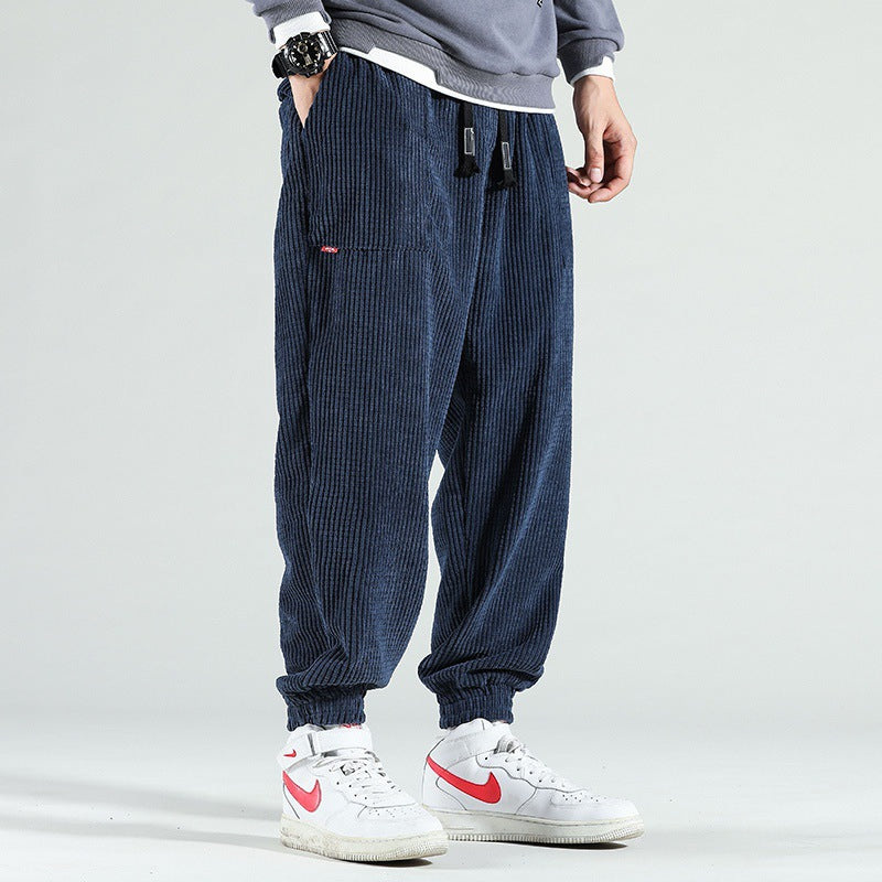 Autumn And Winter Corduroy Men's Pants Ankle-tied