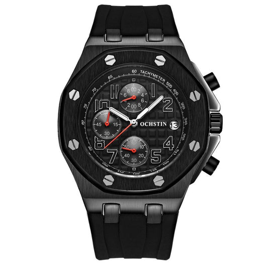 Multifunctional Sports Waterproof Calendar Quartz Watch
