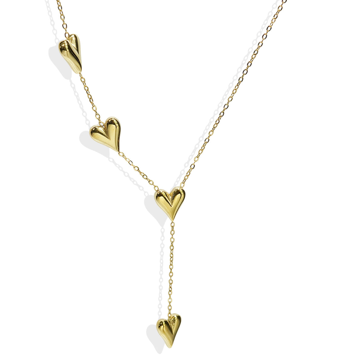 Lxalry 18K Gold Plated Heart Necklace  Recycled Stainless Steel Modern Minimalist Jewelry  Hypoallergenic   Ocean-Safe Gift For Women Wife Mom  Everyday Elegance With Golden Hour Glow
