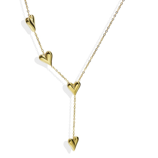 Lxalry 18K Gold Plated Heart Necklace  Recycled Stainless Steel Modern Minimalist Jewelry  Hypoallergenic   Ocean-Safe Gift For Women Wife Mom  Everyday Elegance With Golden Hour Glow
