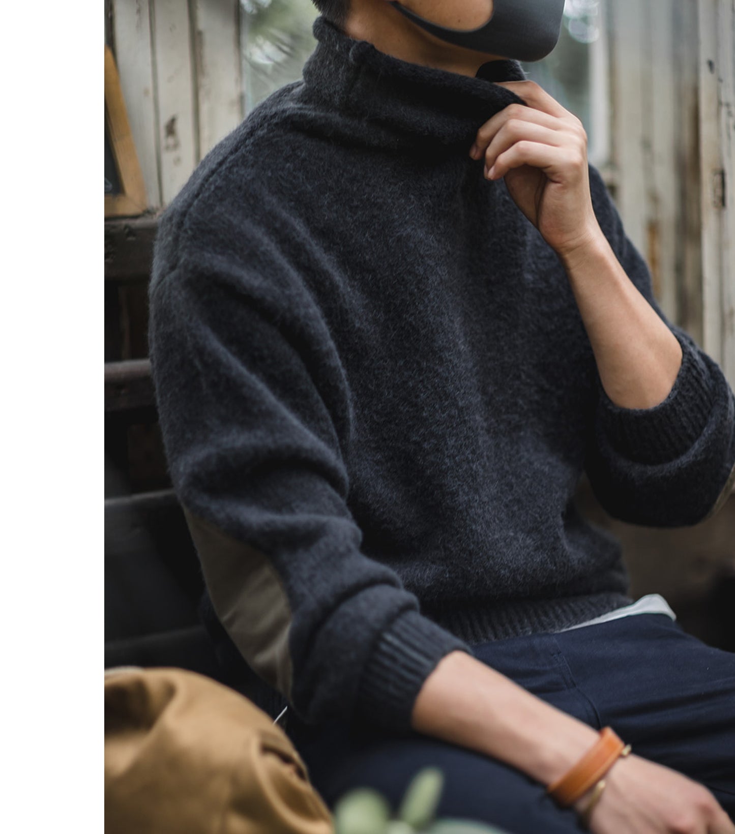 New Thick Warm And Soft Imitation Mohair Turtleneck Sweater Men