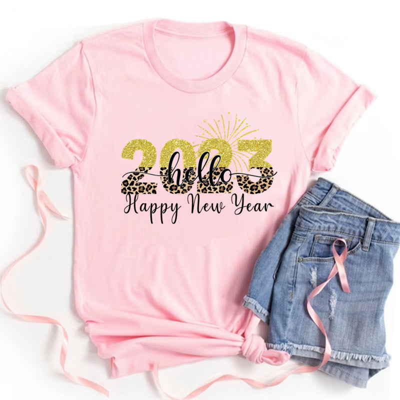 Printed Annual Party Short Sleeve T-shirt Tops For Men And Women