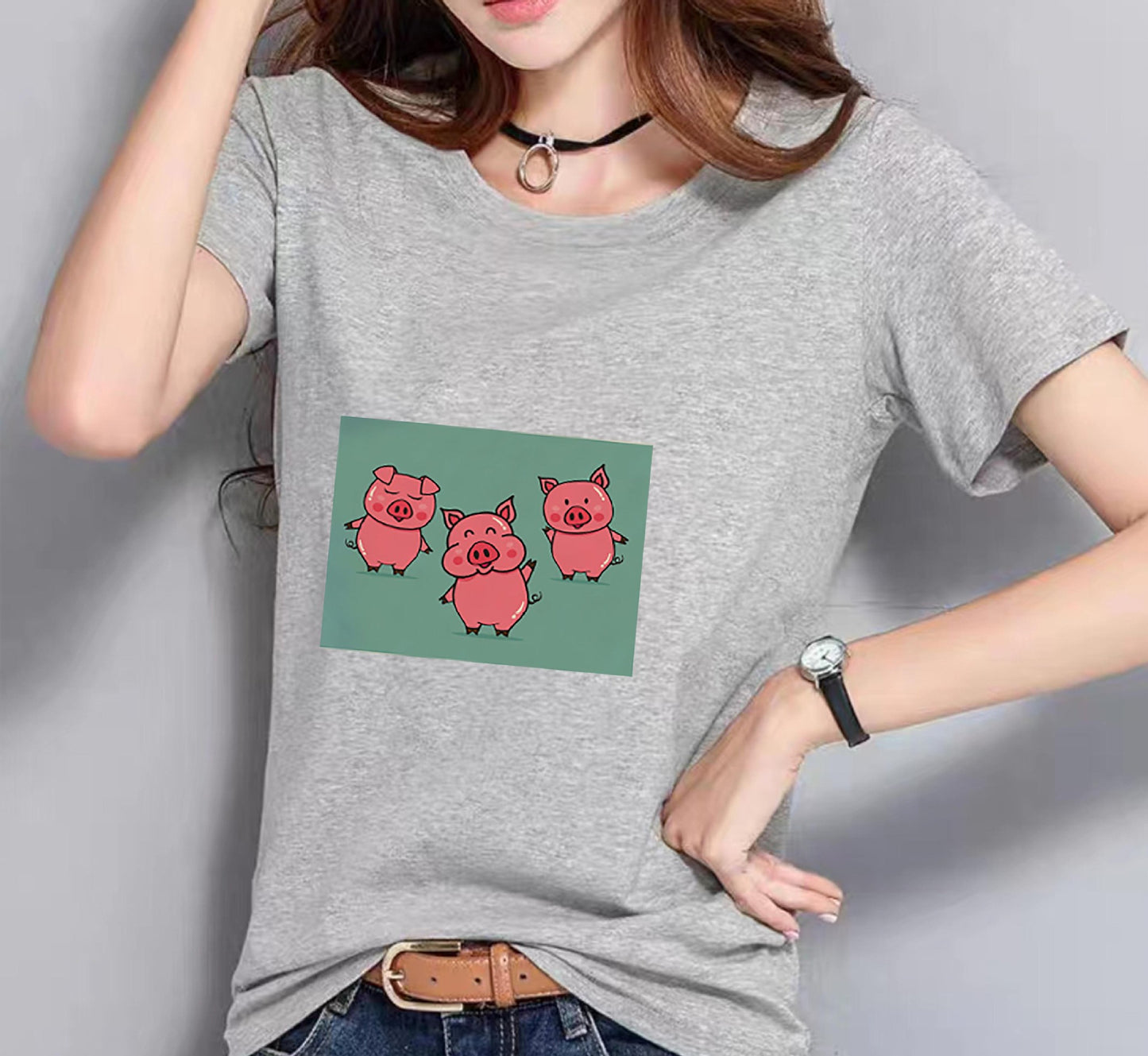 Fashionable Loose Printed Top For Women