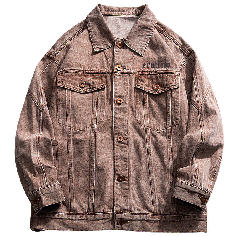 Mens Vintage Denim Jacket Cross