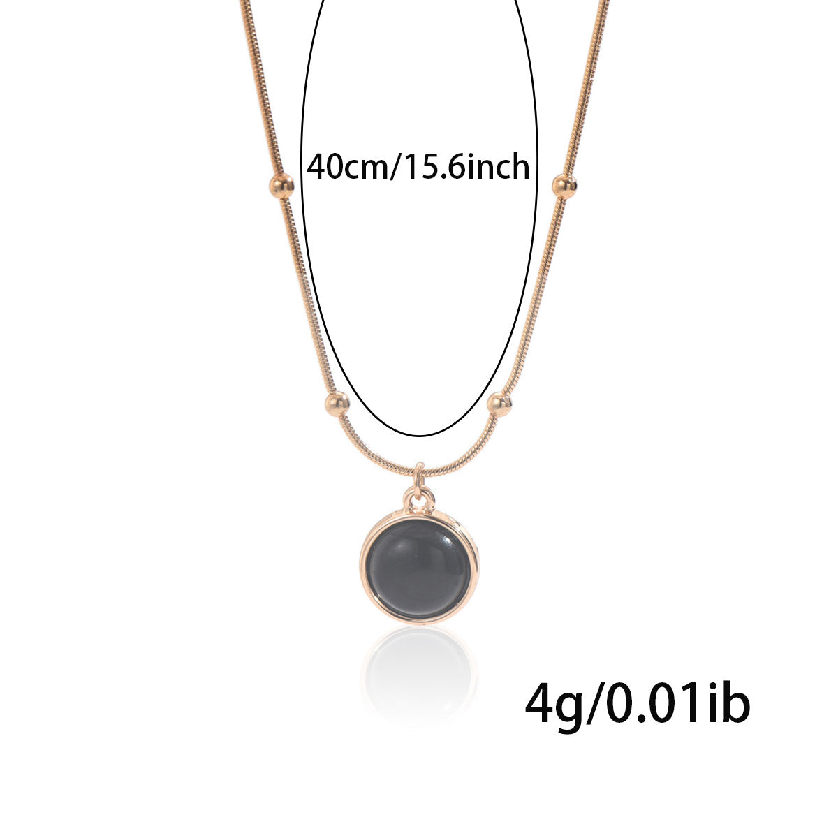 Lxalry 18K Gold-Plated Mood Responsive Necklace   Stainless Steel Modern Minimalist Jewelry With Color Shifting Resin Pendant  Hypoallergenic Skin Safe Gift For Women Wife Mom Stainless Steel Jewelry