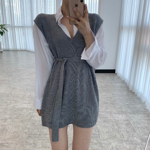 Two-piece vest skirt short skirt