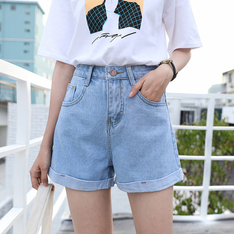 High Waisted Smoked Gray Denim Shorts For Women