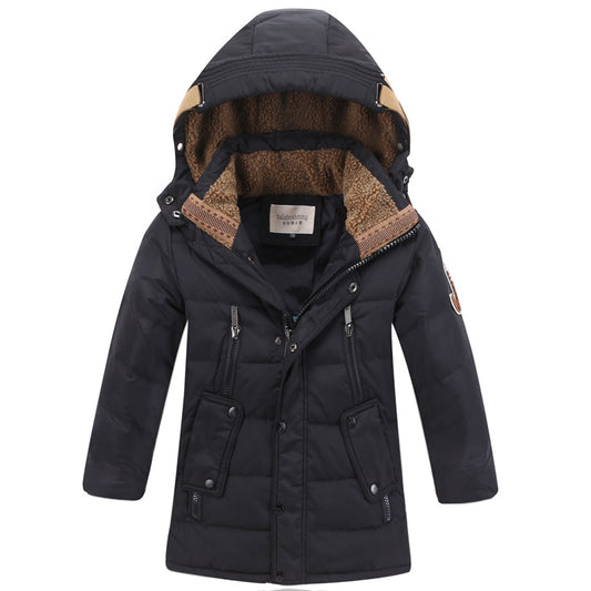 -30 Degree Children's Winter Jackets Big Boys Warm Winter Down Coat Thickening Outerwear