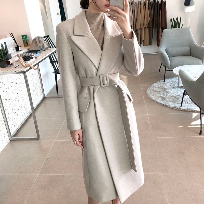 Women Long Coat For Autumn Or Winter Warm Fashion