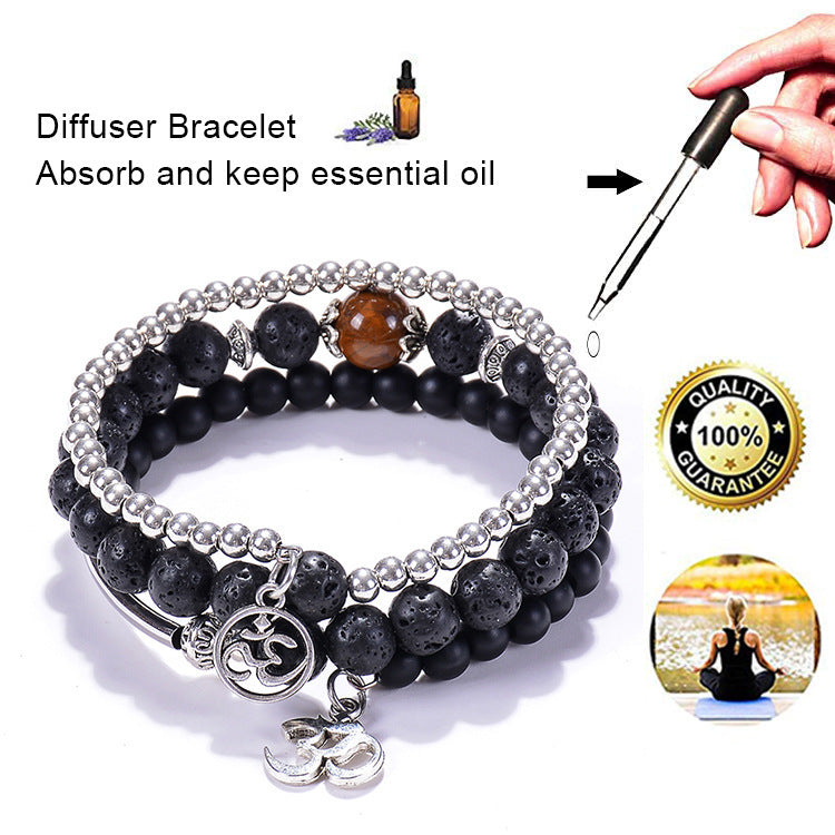 Energy Volcanic Stone Lava Stone Winding Bracelet
