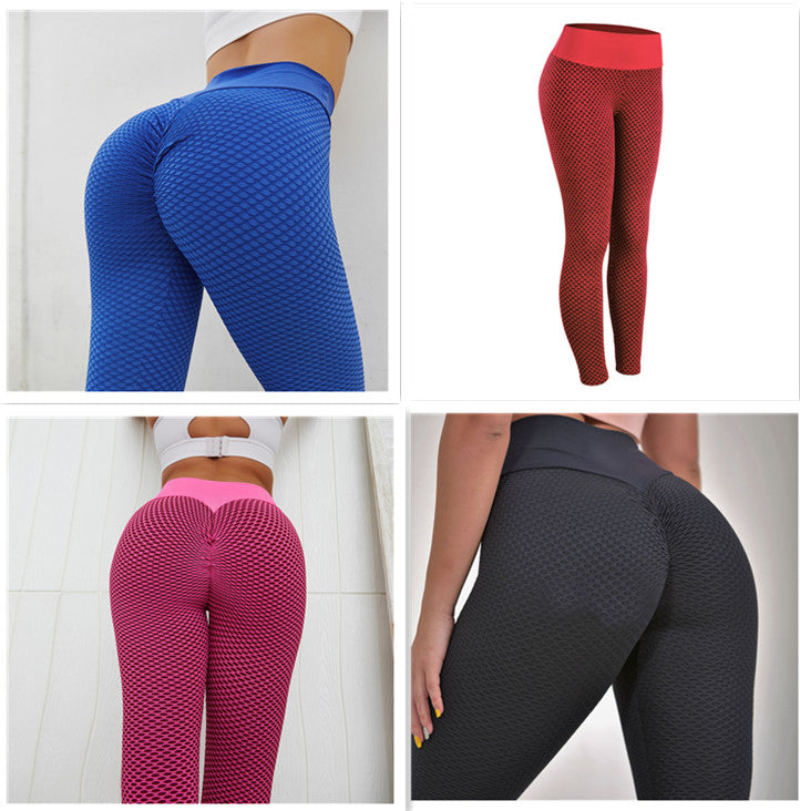 Plaid Leggings Fitness Yoga Pants Women's Seamless High Waist Leggings Breathable Gym