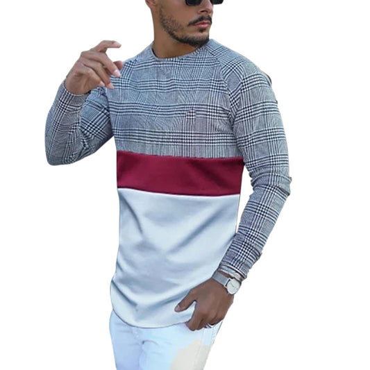 Fashion Long Sleeve Round Neck T-Shirt For Men