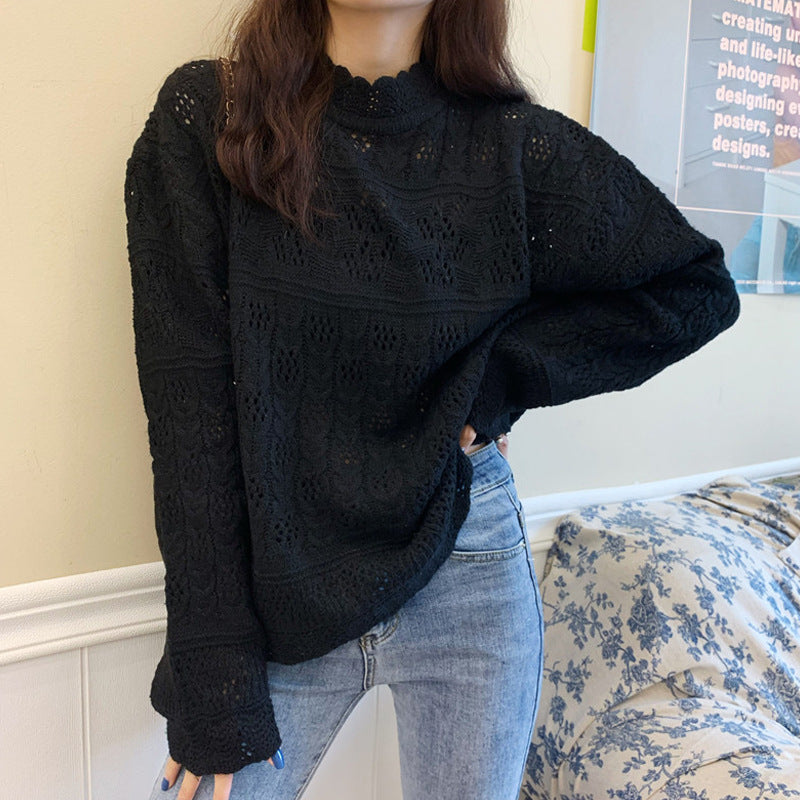 Knit  Women Loose-fitting Sweater