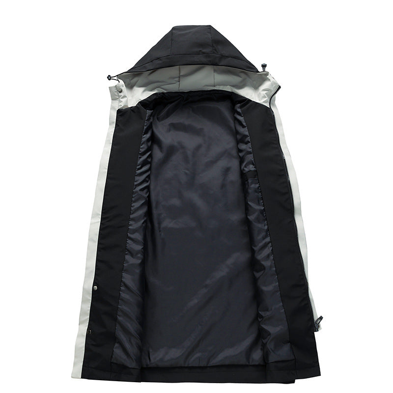 Thin Loose Windbreaker Casual Mid-length Coat Jacket Men