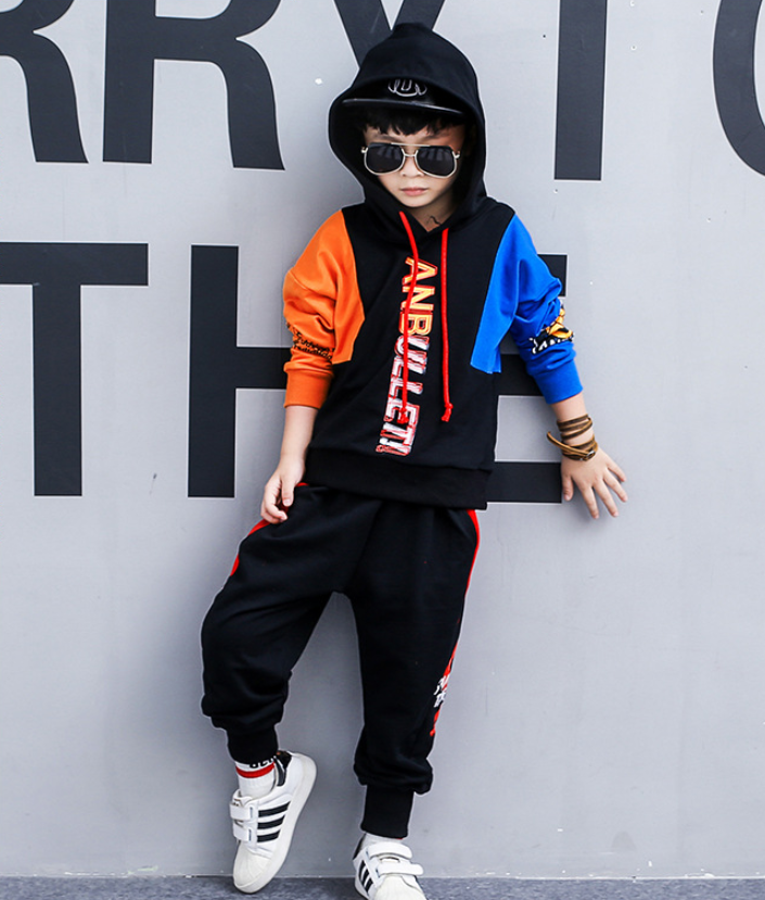 Boys spring suit 2021 new Korean children's clothing in the big boy boy long-sleeved sports two-piece suit tide clothes