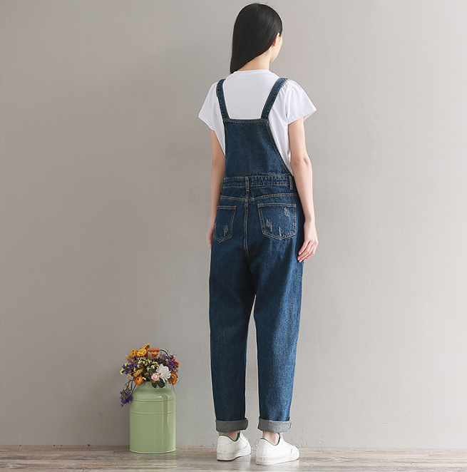 rand Jeans Women Jumpsuit Denim Romper Overalls