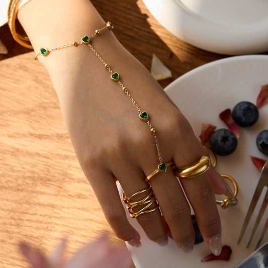 Stainless Steel Mitten-type Bracelet Female Special-interest Design