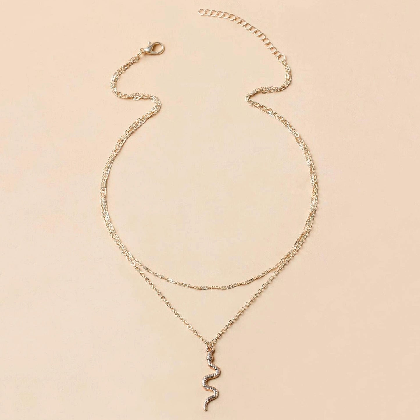 European And American Snake Necklace Female Minority Simple