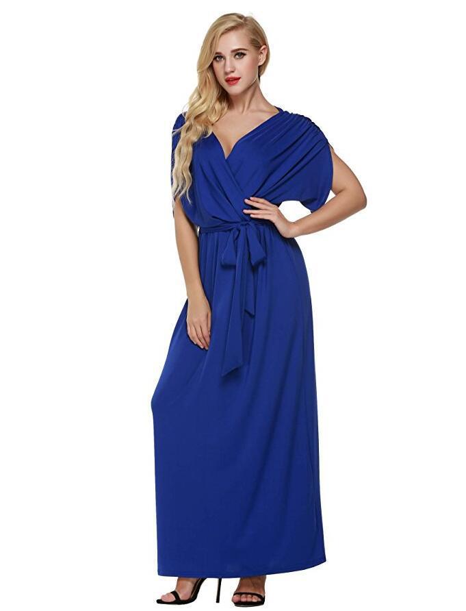 4XL Big Size Dress Elegant Women Long Dresses Summer Dresses