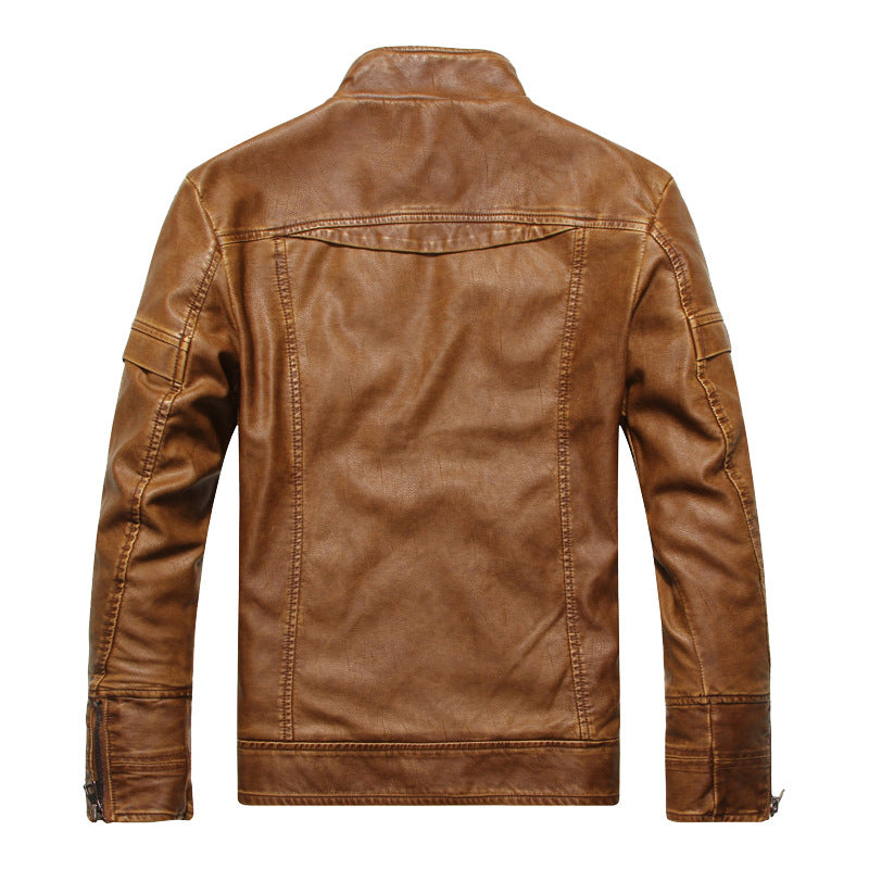 Faux Leather Biker Jacket Motorcycle Man Jacket winter