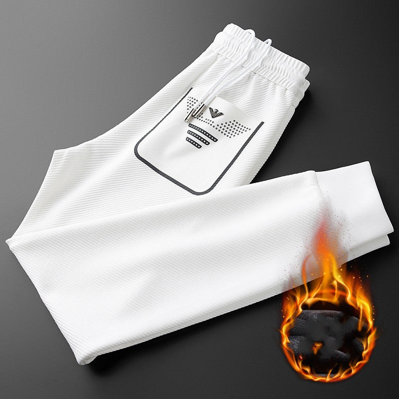 Twill Stretch White Trousers For Men