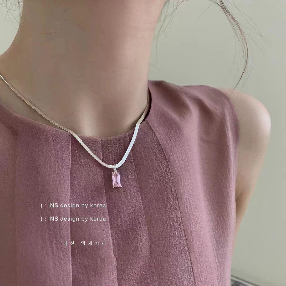 Ins Girl Special-interest Design Color Rhinestone Snake Bones Chain