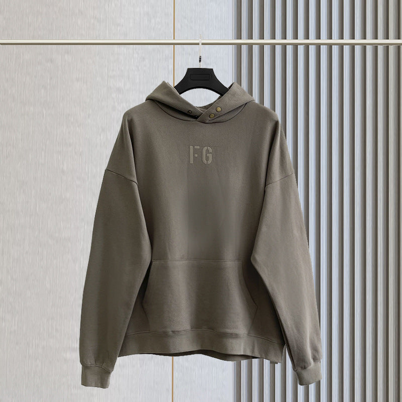 FOG Season 7 Main Line Flocking Fugui FG High Street Fleece-lined Hoodie Sweater Men And Women