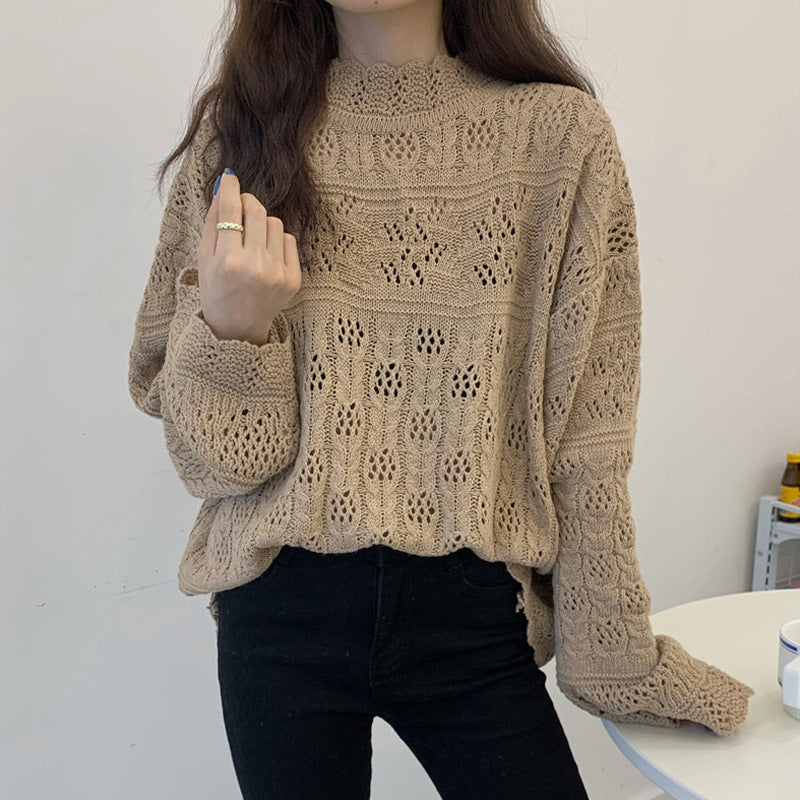 Knit  Women Loose-fitting Sweater