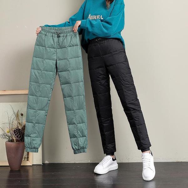 Sweatpants Women Cotton Trousers Down Pants Outer Wear