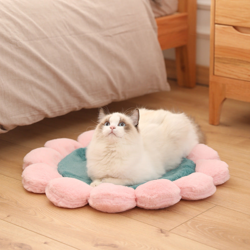 Cute pet flower mat dog cat sleeping mat