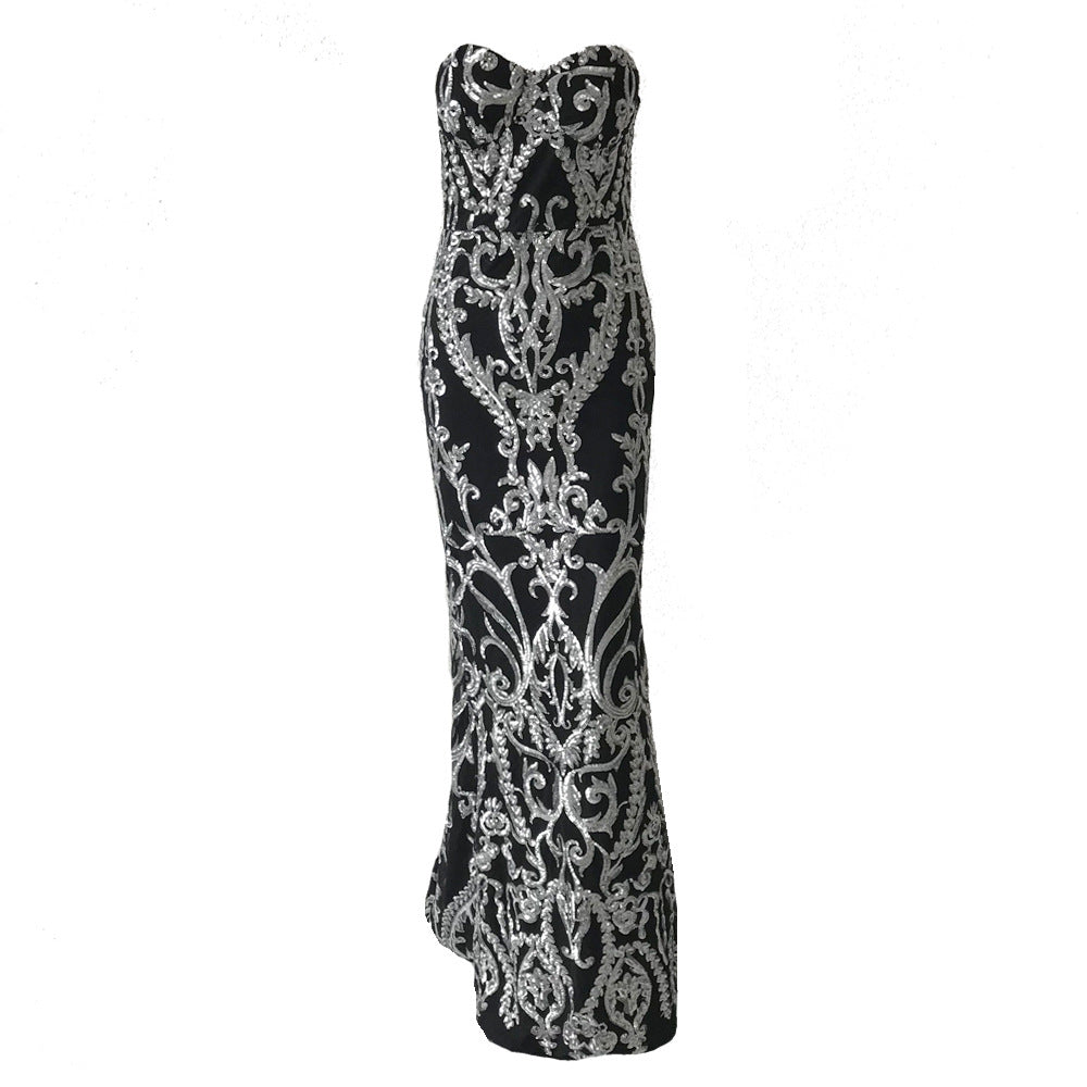 An elegant evening fishtail dress for women