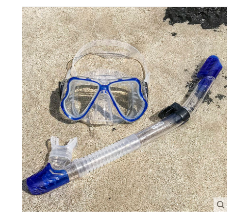 Snorkeling Sambo Set Full Dry Snorkel Large Frame Anti-fog Myopia Goggles Swimming Equipment Mask