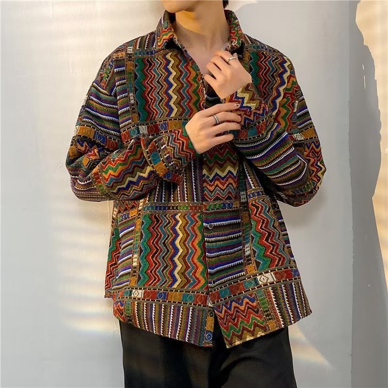 High Street Stitching Plaid Coat For Men