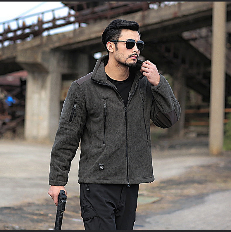 Shark skin soft shell fleece warm coat