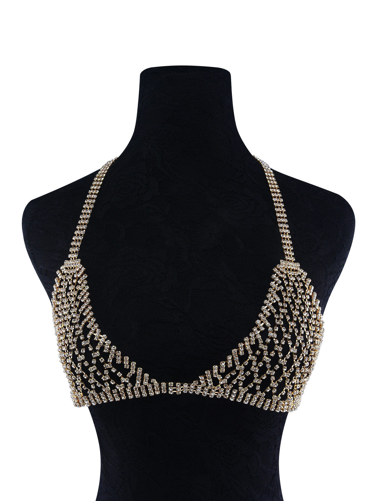 Exaggerated full body chain, flash diamond bikini chain, tide show dress