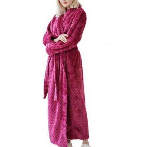 Winter Sleep Bath Robe Women Men Warm Fleece  Robes